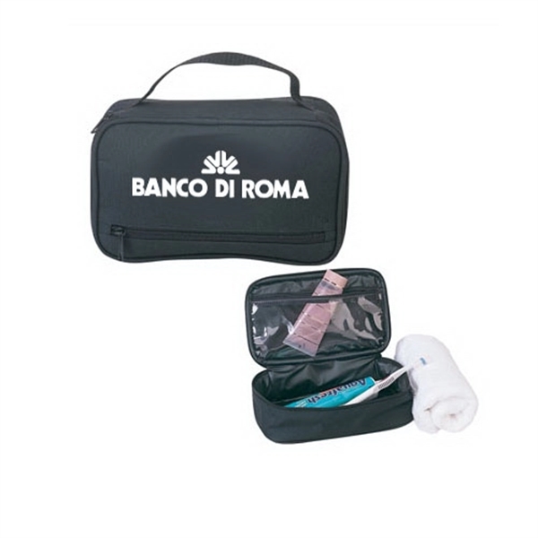Toiletry travel bag. Handle travel kit with main compartment.... from ASI 31517 Admart Products / Admart Line