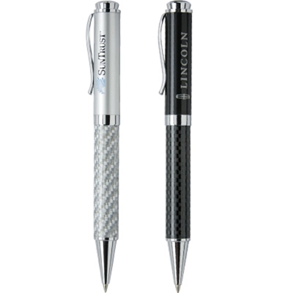 Carbon fiber twist action ballpoint pen.... from ASI 31517 Admart Products / Admart Line