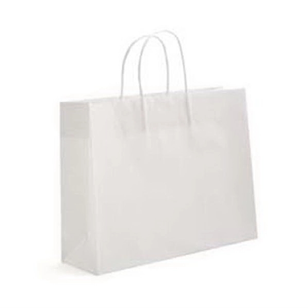 Kraft paper shopper, with unique foldover top and paper twist handles.... from ASI 92480 Uniflex / U F