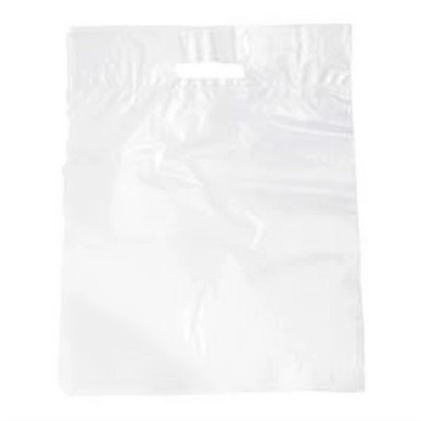 Patch handle bag with bottom gusset, White 1.75 mil. LD film.... from ASI 92480 Uniflex / U F