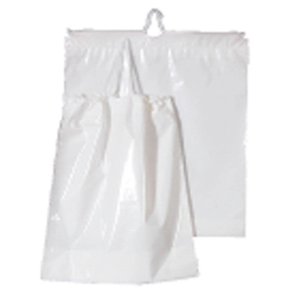 White cotton drawstring bag, 14" x 16" x 6". Blank.... from ASI 92480 Uniflex / U F