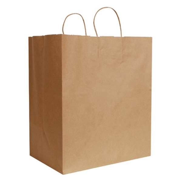 Natural Kraft serrated edge shopping bag, 16" x 6" x 19.25".... from ASI 92480 Uniflex / U F