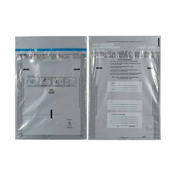 Gray 2.8 mil film security bag, 12" x 15" with 2.5"... from ASI 92480 Uniflex / U F