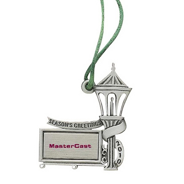 Lantern on Post (2025) MC Design ornament with cord and antique... from ASI 69240 MasterCast LTD / MasterCast