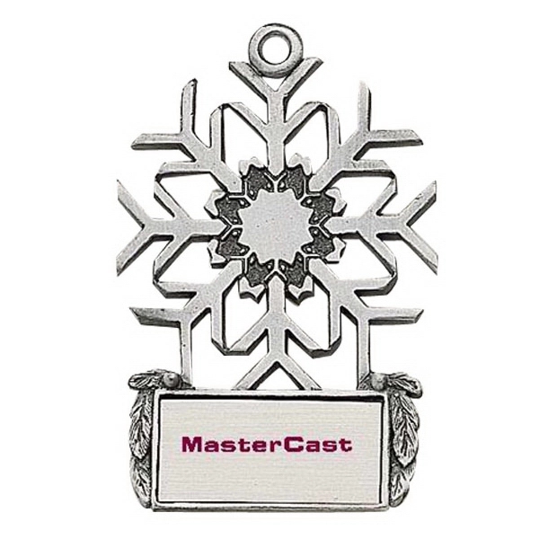 Snowflake MC Design ornament with cord and antique pewter finish.... from ASI 69240 MasterCast LTD / MasterCast