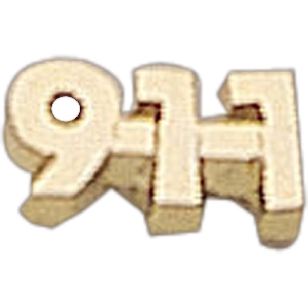 9-1-1 lapel pin with military clutch, up to 5/8".... from ASI 68760 Marken Industries / Marken