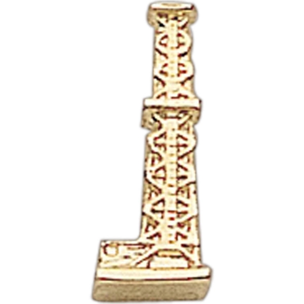 Oil Derrick lapel pin with military clutch, up to 3/4".... from ASI 68760 Marken Industries / Marken
