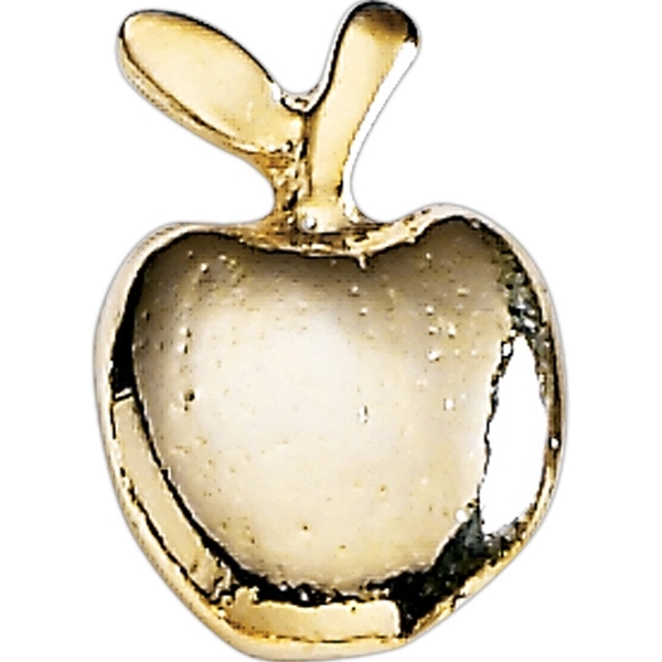 Apple shape lapel pin with military clutch.... from ASI 68760 Marken Industries / Marken