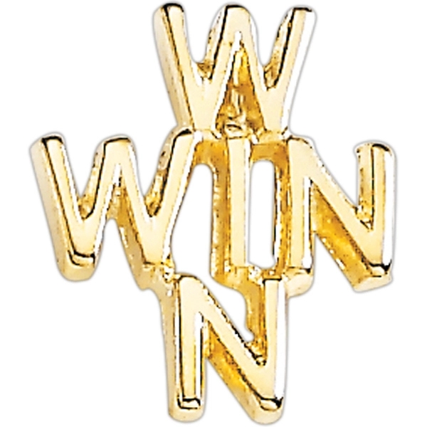 Win Win lapel pin with military clutch, up to 3/4".... from ASI 68760 Marken Industries / Marken