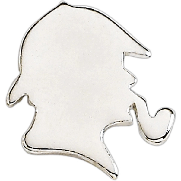 Sherlock Holmes lapel pin with military clutch, up to 3/4".... from ASI 68760 Marken Industries / Marken