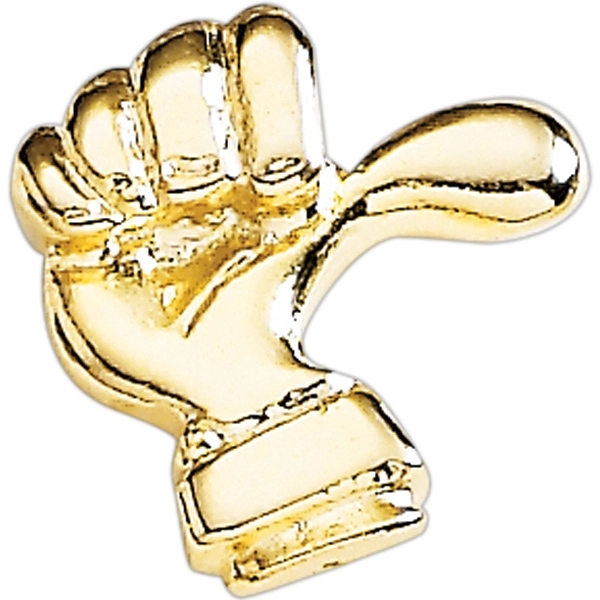 Thumbs up lapel pin with military clutch, up to 3/4".... from ASI 68760 Marken Industries / Marken
