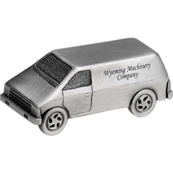 Antique pewter finish van replica paperweight.... from ASI 68760 Marken Industries / Marken