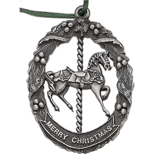 Antique pewter finish MK design cast ornament with cord. Blank.... from ASI 68760 Marken Industries / Marken