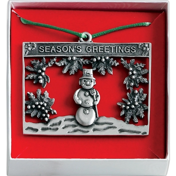 Antique pewter finish MK design cast ornament with cord. Blank.... from ASI 68760 Marken Industries / Marken