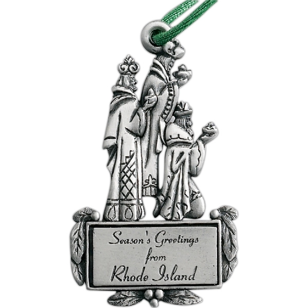 3 Wise Men Christmas ornament with cord and antique pewter finish.... from ASI 68760 Marken Industries / Marken