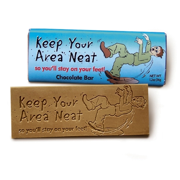 Keep your area neat milk chocolate wrapper bar.... from ASI 44897 Chocolate Chocolate