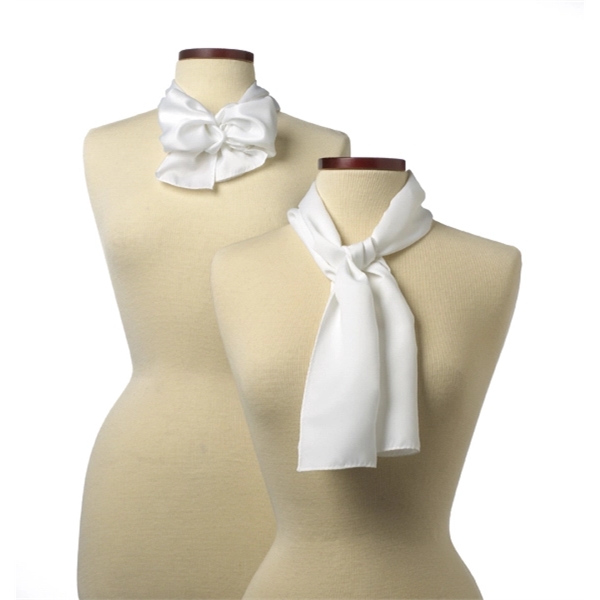 White scarf, silk 10" x 54". A perfect accent to any... from ASI 98085 Wolfmark