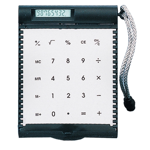 Black and white, roll-up flexible battery powered calculator.... from ASI 73010 Natico Originals Inc / Natico Originals