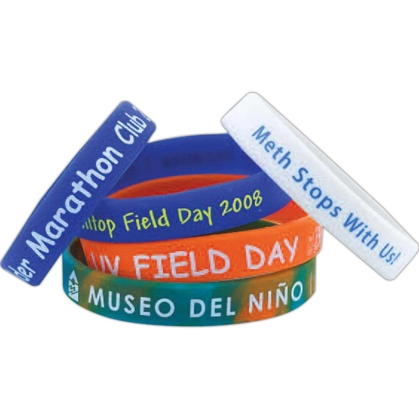 Adult size silicone wristband, screen printed.... from ASI 90859 Tempo Industries Inc / Tempoline