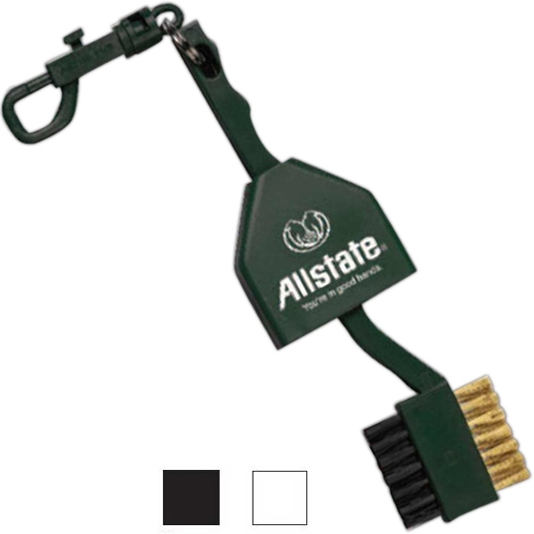 2-in-1 golf club brush with plastic and metal brushes and a... from ASI 90859 Tempo Industries Inc / Tempoline