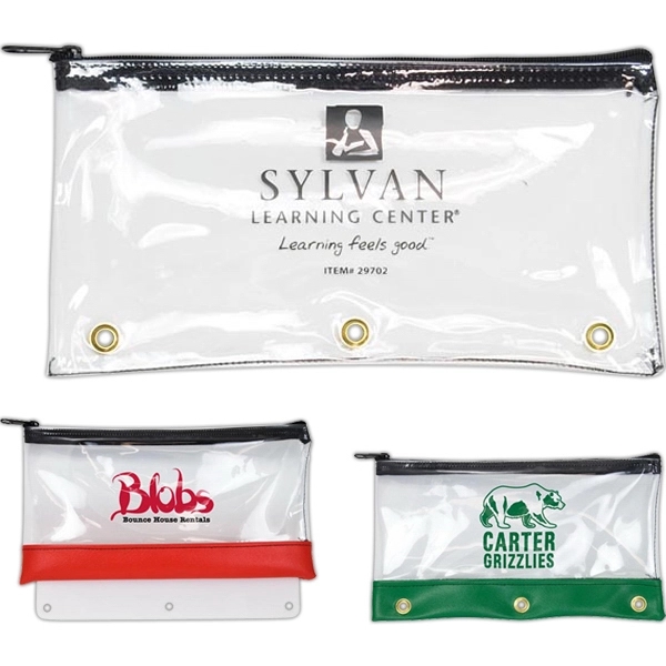 Pencil bag, clear vinyl with plastic fixture.... from ASI 74710 Numo / NUMO