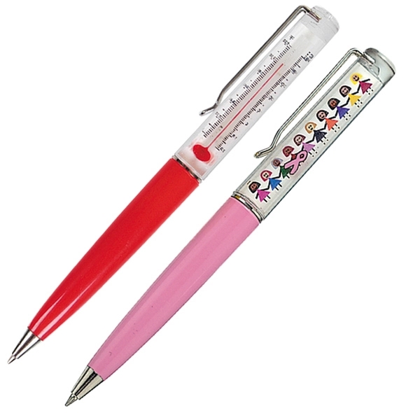 Custom floating liquid pen with colored barrel and clip.... from ASI 62635 Inno-Vative Solutions Grp LTD