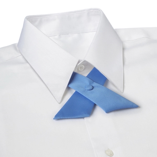 Ladies satin crossover covered button snap tie.... from ASI 98085 Wolfmark