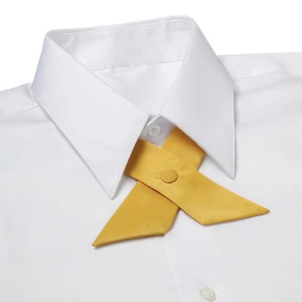 Ladies satin crossover covered button snap tie.... from ASI 98085 Wolfmark