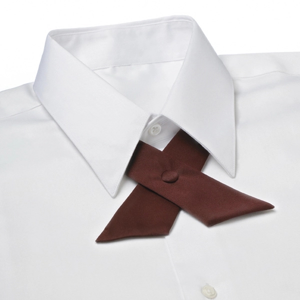 Ladies satin crossover covered button snap tie.... from ASI 98085 Wolfmark
