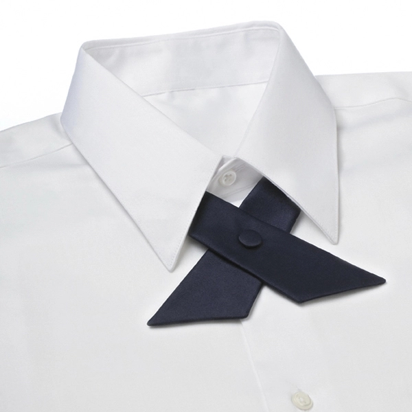 Ladies satin crossover covered button snap tie.... from ASI 98085 Wolfmark