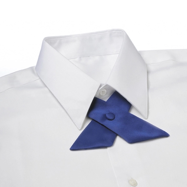 Ladies satin crossover covered button snap tie.... from ASI 98085 Wolfmark