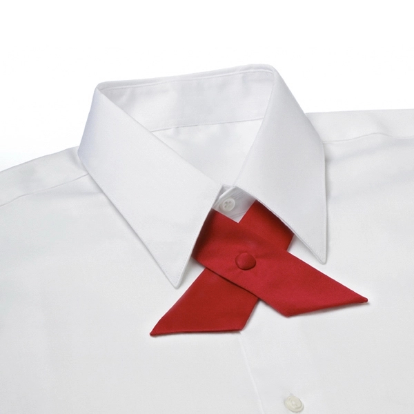 Ladies satin crossover covered button snap tie.... from ASI 98085 Wolfmark