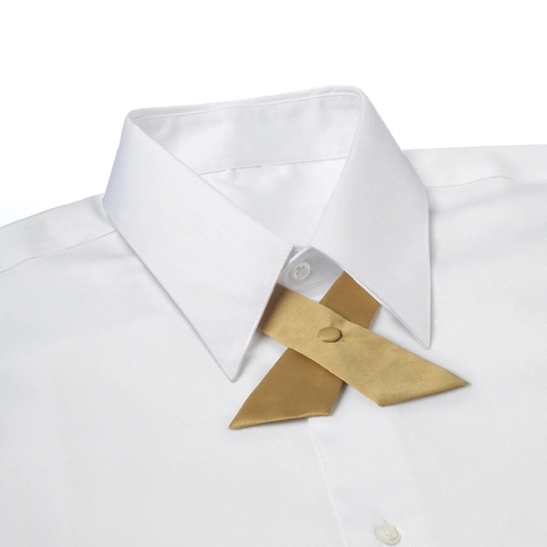 Ladies satin crossover covered button snap tie.... from ASI 98085 Wolfmark