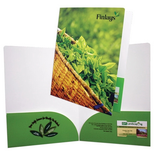 Curved pocket presentation folder measures 9" x 12" with two 4-1/4"... from ASI 32050 Admore / Admore®