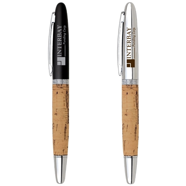 Elegant twist action cap-off rollerball pen, cap in shinning chrome or... from ASI 40544 Binaco / Binaline