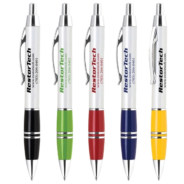 Click action aluminum ballpoint pen, standard ink is black.... from ASI 40544 Binaco / Binaline