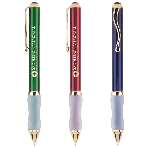 Twist action brass ballpoint pen, gold accents and comfortable grip.... from ASI 40544 Binaco / Binaline