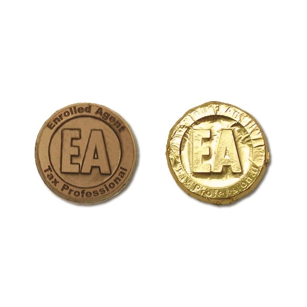 Enrolled Agent milk chocolate coin wrapped in gold foil.... from ASI 44897 Chocolate Chocolate