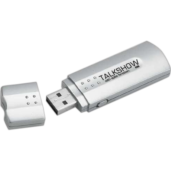 3" x 7/8" retro-look, silver USB flash drive with multiple memory... from ASI 90859 Tempo Industries Inc / Tempoline
