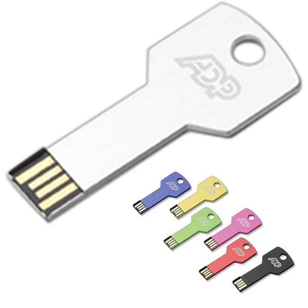 128 MB -  USB flash drive with innovative key shape... from ASI 90859 Tempo Industries Inc / Tempoline