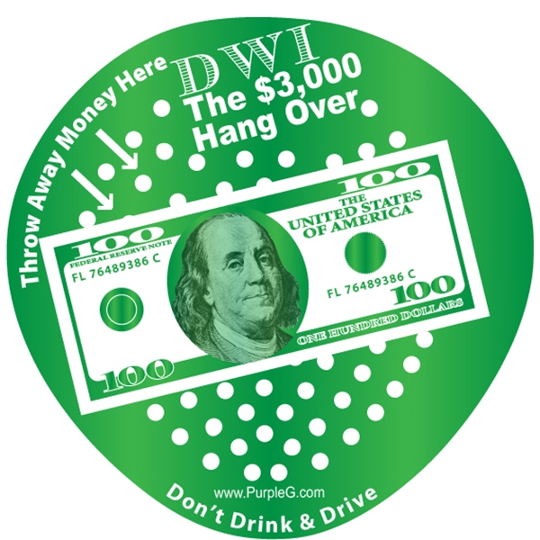 Urinal Screen w/ Custom Printed Design... from ASI 80086 ZZ DROPPED - Purple Giraffe / Purple G-Wiz