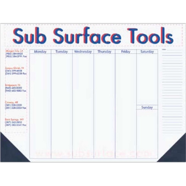 40 sheet full color non dated desk pad.... from ASI 50873 Drum-Line / Drum-line Inc