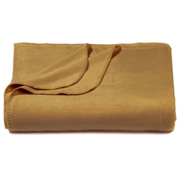Camel tan bamboo throw blanket with whip stitch edge.... from ASI 98085 Wolfmark