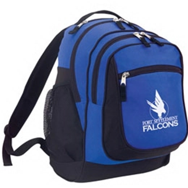 Polyester backpack features large main compartment and interior CD player port.... from ASI 37455 Atteff International Inc