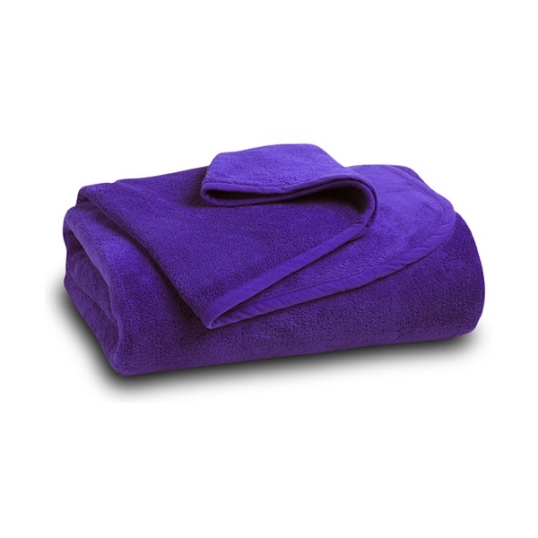 Purple coral fleece throw blanket finished with matching binding.... from ASI 98085 Wolfmark