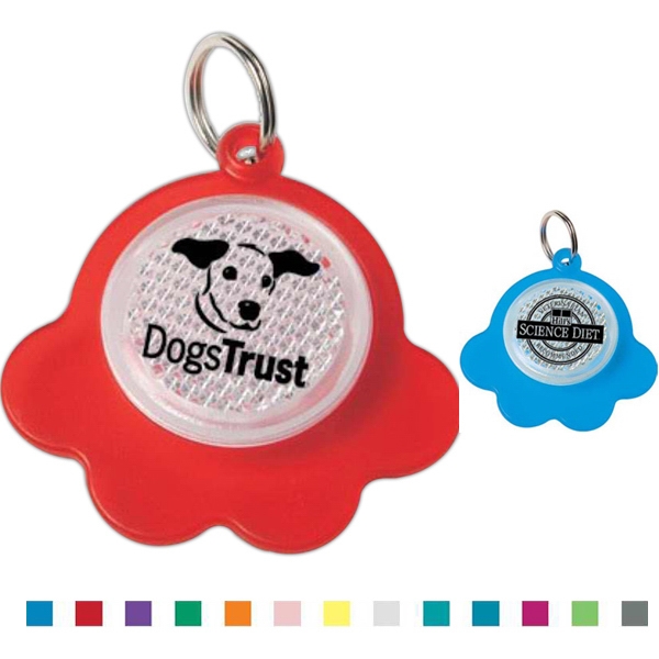 Paw shaped, reflector ID tag for your pet.... from ASI 52840 Evans Manufacturing / Evans