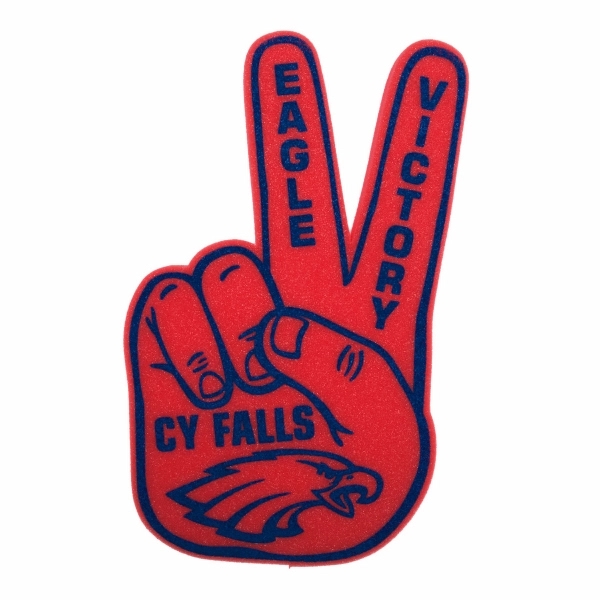17.5" Peace Victory foam hand mitt.... from ASI 77280 Pepco Poms / Pepco Poms