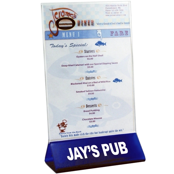 A one-piece table tent.... from ASI 43270 Calconix Inc / Time Zone®