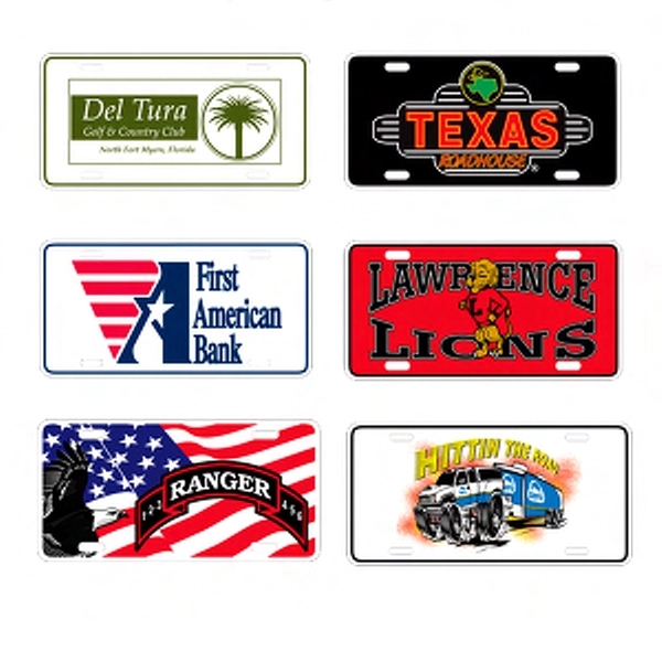 Hi-Gloss White or Natural Aluminum License Plates are Screen Printed in... from ASI 37572 Autoplate / AutoPlate