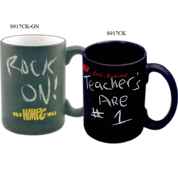 Green - 5 working days - Chalkboard mug, 15 oz.... from ASI 98290 ZZ OLD/Drop - World Wide Lines Inc / World Wide Line 